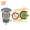 16 mm 12-24V Ring Light Push Button Self Lock Metal Switch with Yellow Indicator and Power Icon