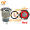 19 mm 12-24V Ring Light Push Button Horn type Metal Switch with Red Indicator