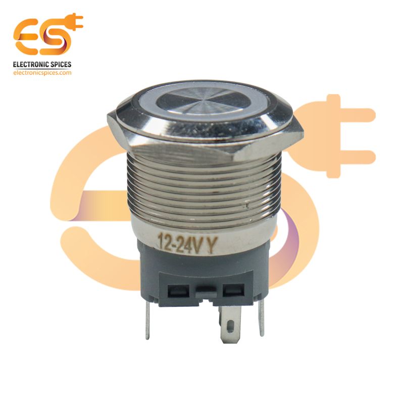 Buy 22mm 12-24V Ring Light Latching Push Button Metal Switch with