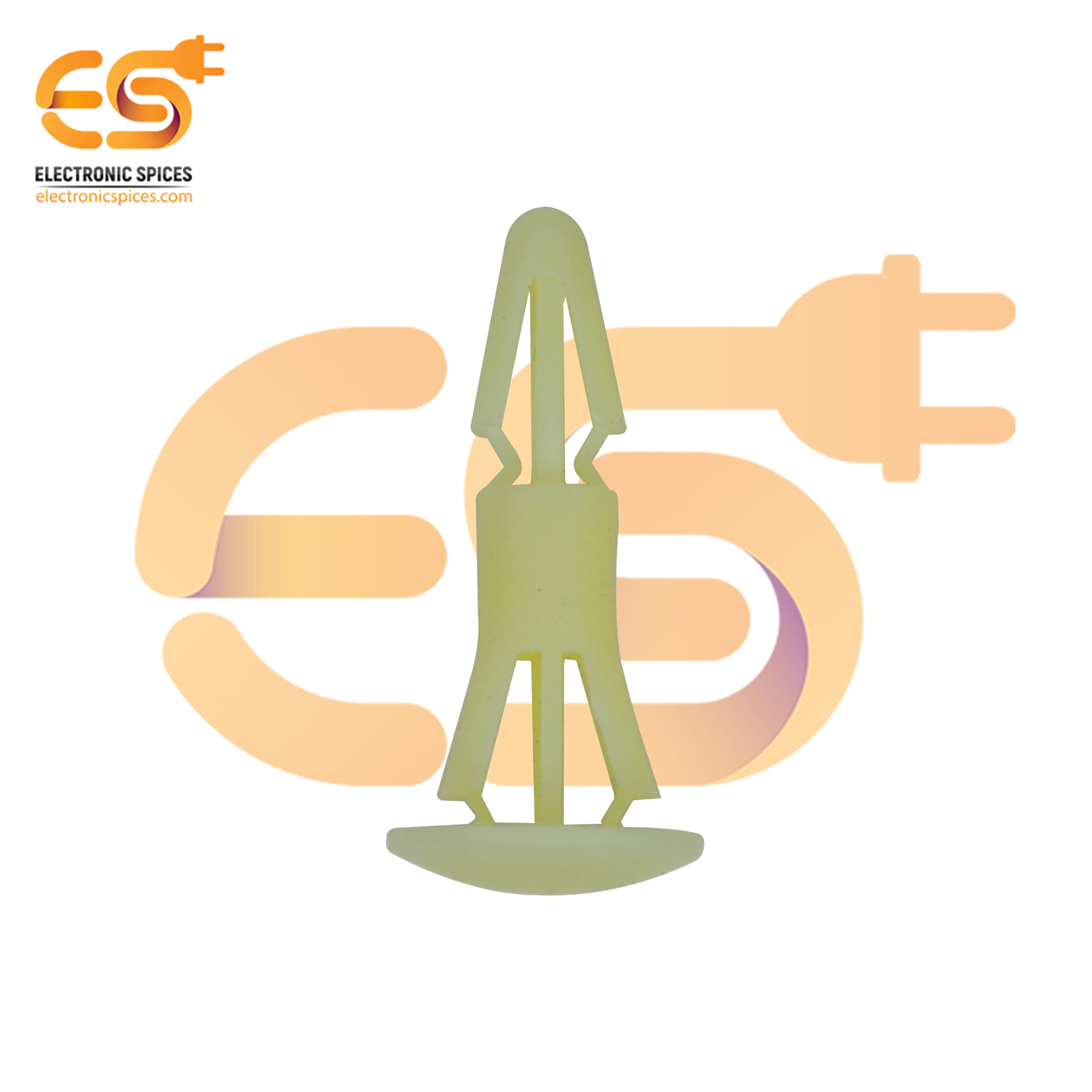 21mm PCB Reverse Locking Support yellow color Pack of 100