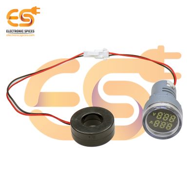 50V To 500V 0-100A AC Digital Voltage and Ampere Meter White LED Indicator Light with Universal Current Detector