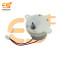 3V 900RPM DC Gear Motor, Slow Speed 4mm Small Shaft Centre Electric Gearbox Motor 2-Wire Connecting