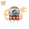 250K Rotary potentiometer 14mm long round shaft handle 3 pin pack of 2pcs