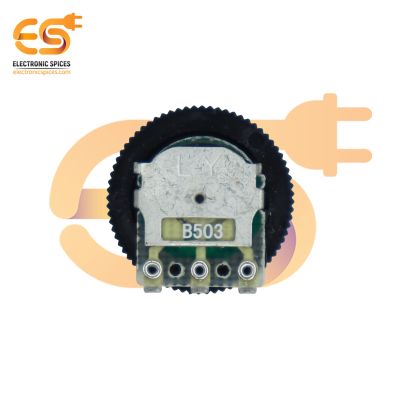 50K Ohm 3 Pin Round Dial Rotary Potentiometer Pack of 50