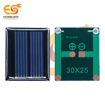 30mm x 25mm 1V 100mAh rectangle shape polycrystalline mini epoxy solar panel