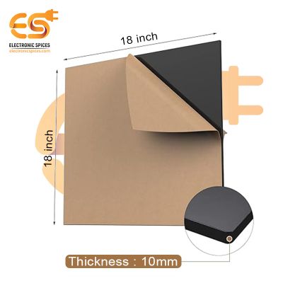 10mm Square Shape Black Color Acrylic Sheet (18 x 18inch)