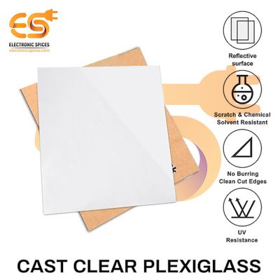 5mm Square Shape White Color Acrylic Sheet (6 x 6inch)
