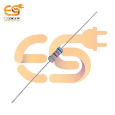 6.8K Ohm (Ω) 1 Watt ±5% Tolerance 6.8K MR Ω ohm MF Through Hole Resistors Axial Lead Pack of 20