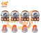 Combo of 250k 3 Pin D Shaft Potentiometer Volume Pot 250K with Knob (Pack of 4)