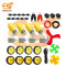 Combo of Dual Shaft Geared Motor, Robotic Wheel, Propeller, Switch, Wire and Tube Experiment Kit DIY Projects