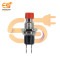 6mm 6A 110V Momentary Push to On Button Horn Switch Red Color Pack of 5