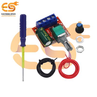 Combo of Motor PWM Speed Controller with Adjustable Switch | Screwdriver | 2m Copper Wire