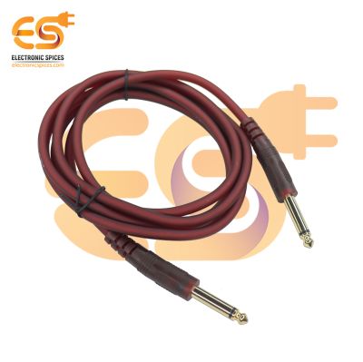 6.35mm to 6.35mm Male Jack Mono to Mono Audio Instrument Cable for Mixer, Amplifier, Speaker (1.8 Meter) Approx